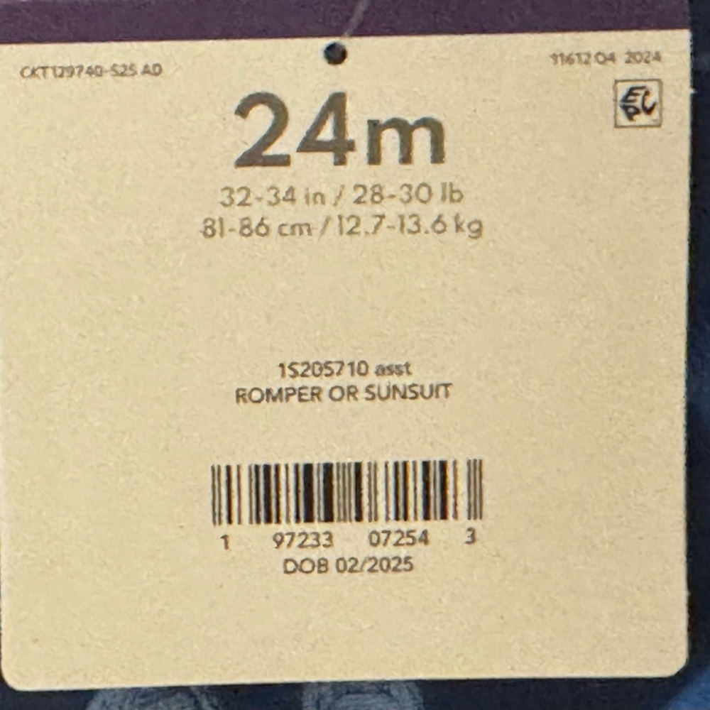 Carter's Navy Shark Pattern Romper - Picture 13 of 13